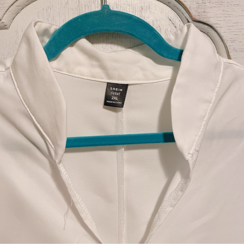 SHEIN Classic White Bubble Sleeve Dress Size 2XL. - Picture 5 of 8